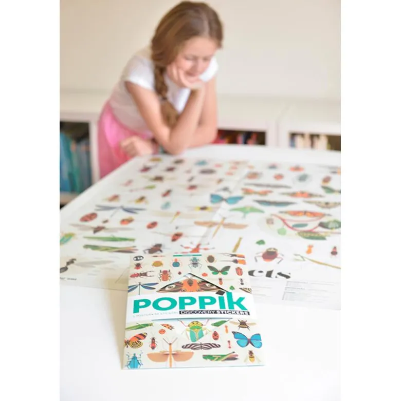 Poppik Paper Sticker Mosaic, Poster and 44 Stickers - Insects