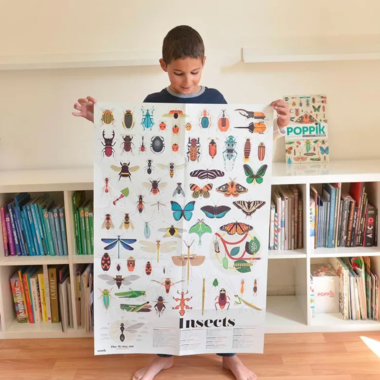 Poppik Paper Sticker Mosaic, Poster and 44 Stickers - Insects