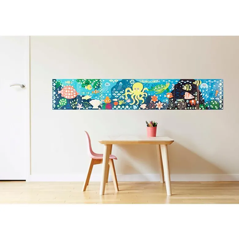 Poppik Paper Sticker Mosaic Poster with 750 Stickers – Aquarium