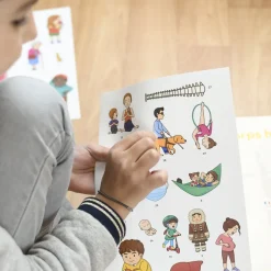 Poppik Paper Sticker Mosaic, Educational Poster with 48 Stickers – The Human Body