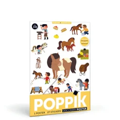 Poppik Sticker Mosaic in Paper, Poster with 27 Stickers - Pony Club