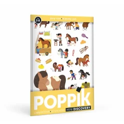 Poppik Sticker Mosaic in Paper, Poster with 27 Stickers - Pony Club