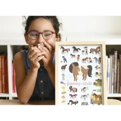 Poppik Sticker Mosaic in Paper, Poster with 27 Stickers - Pony Club