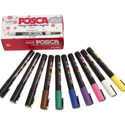 Posca Markers, 0.9–1.3 mm Line Width – 12 Assorted Colours