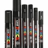 Posca Markers, Set of 6, Line Width 0.7-15 mm - Black