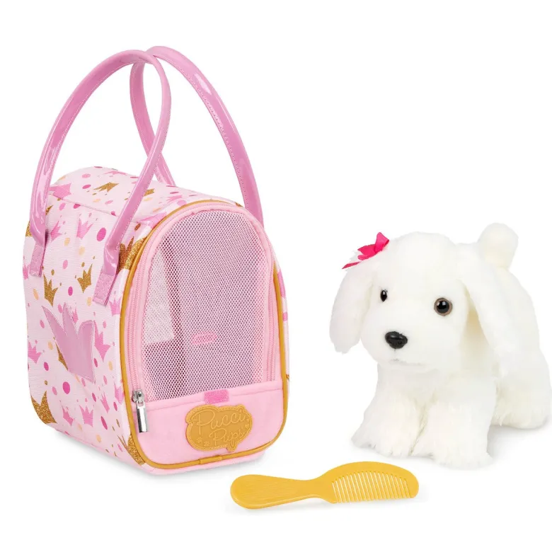Pucci Pups Dog in Bag with Crown Pattern
