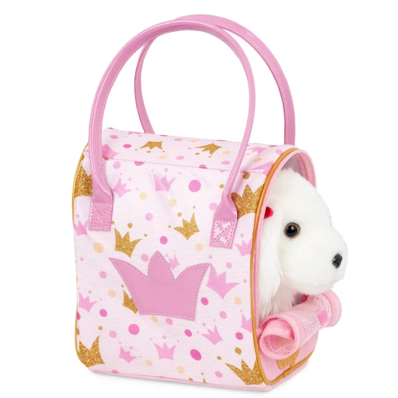 Pucci Pups Dog in Bag with Crown Pattern