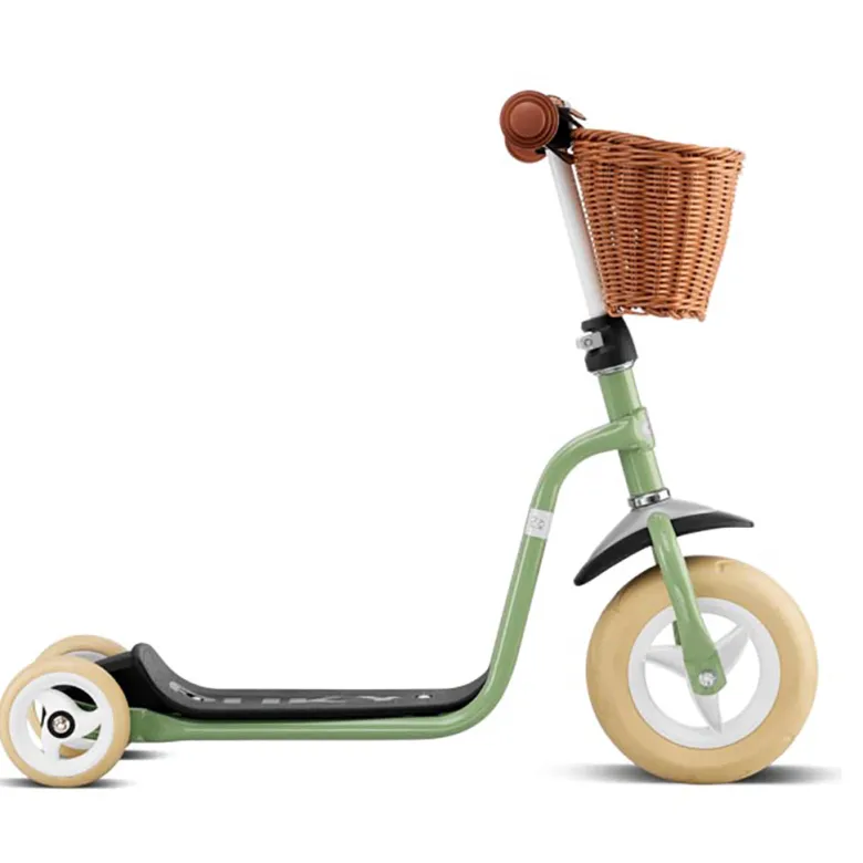 Puky Scooter with Basket, Pastel Green - Suitable for Ages 2 and Up