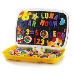 Quercetti Magnetic Board, Set with Letters and Numbers