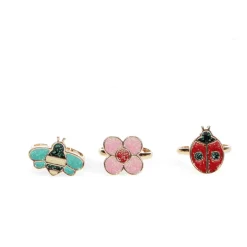 Rex London Finger Rings, Set of 3 - Ladybird