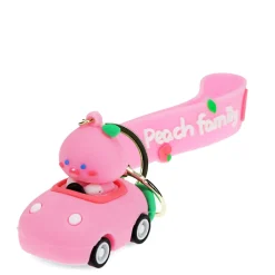 Rex London Keychain with Charm, Peach