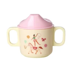 Rice Baby Cup with Two Handles, Pink