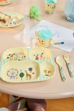 Rice Baby Dinner Set in Gift Box, Mint Fun Fair