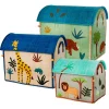 RICE Basket House for Storage, Jungle Theme – Blue