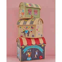 Rice Basket House for Storage, Extra Small, Blue - Circus