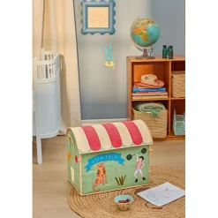 Rice Basket House for Storage, Blue - Fun Fair Theme