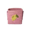Rice Basket with Lemon Motif, Rose