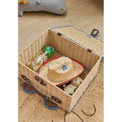 Rice Bear Suitcase for Storage - Blue