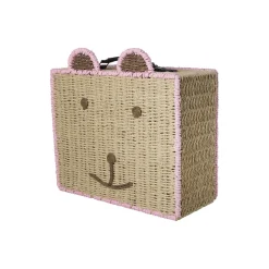 Rice Bear Suitcase for Storage - Pink
