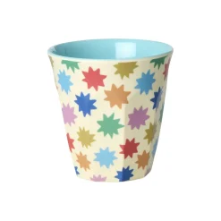 Rice Melamine Cups, Fun Fair Print, 6-Pack, Small - Mint