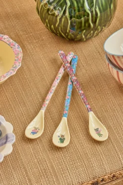 Rice Melamine Latte Spoon, Assorted Colors - Nathalie Lété Print