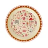 Rice Melamine Lunch Plate, Fun Fair Print - Pink