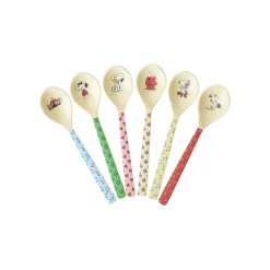Rice Melamine Spoons, Snoopy, Set of 6 - 14.5 cm