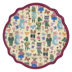 Rice Melamine, Vintage Dinner Plate, Bordeaux - Nathalie Lété Print