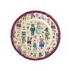 Rice Melamine, Vintage Side Plate in Bordeaux - Nathalie Lété Print
