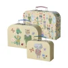 Rice Suitcase Set, 3 pcs. cream - Nathalie Lété Print