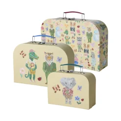 Rice Suitcase Set, 3 pcs. cream - Nathalie Lété Print