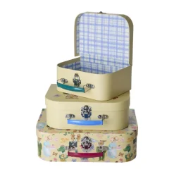 Rice Suitcase Set, 3 pcs. cream - Nathalie Lété Print