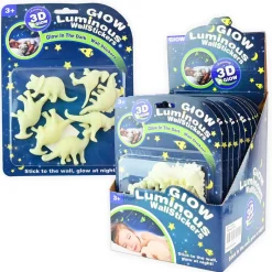 Robetoy, Glow-in-the-Dark Dinosaur Wall Stickers, Set of 7