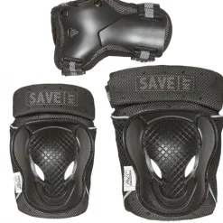 Save My Bones, Protective Gear for Roller Skating, Black - Sizes XS-L