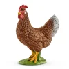 Schleich Hen, Brown with White Tail Feathers