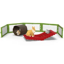 Schleich Rabbit Hutch with 3 Rabbits