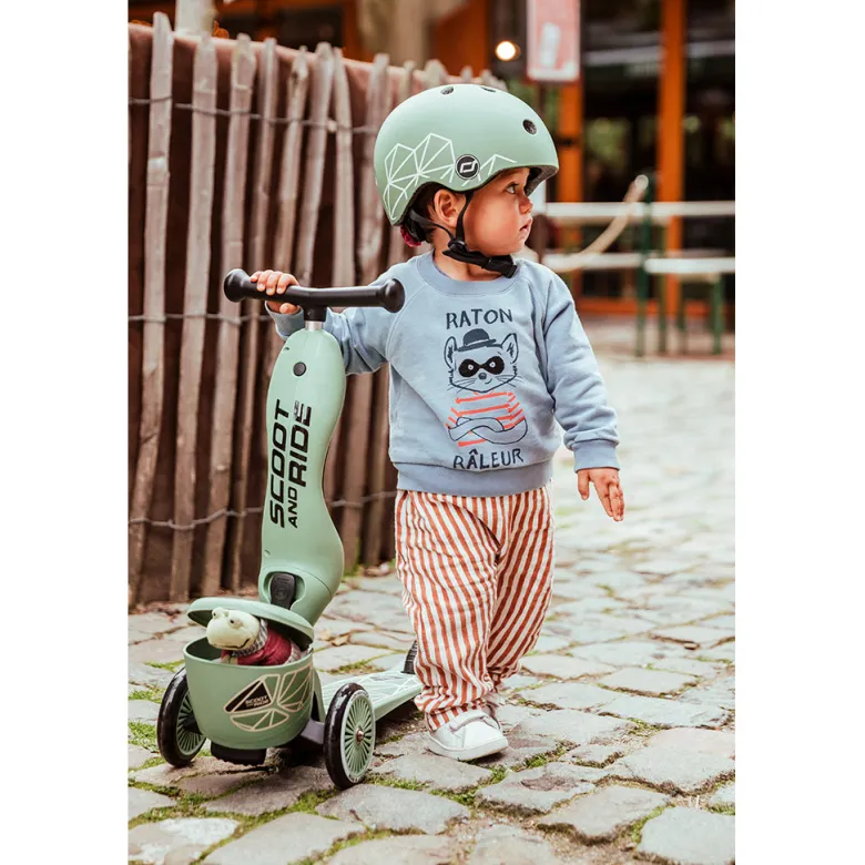 Scoot and Ride, Highway Kick 1, Push & Go Scooter with Push Bar - Steel