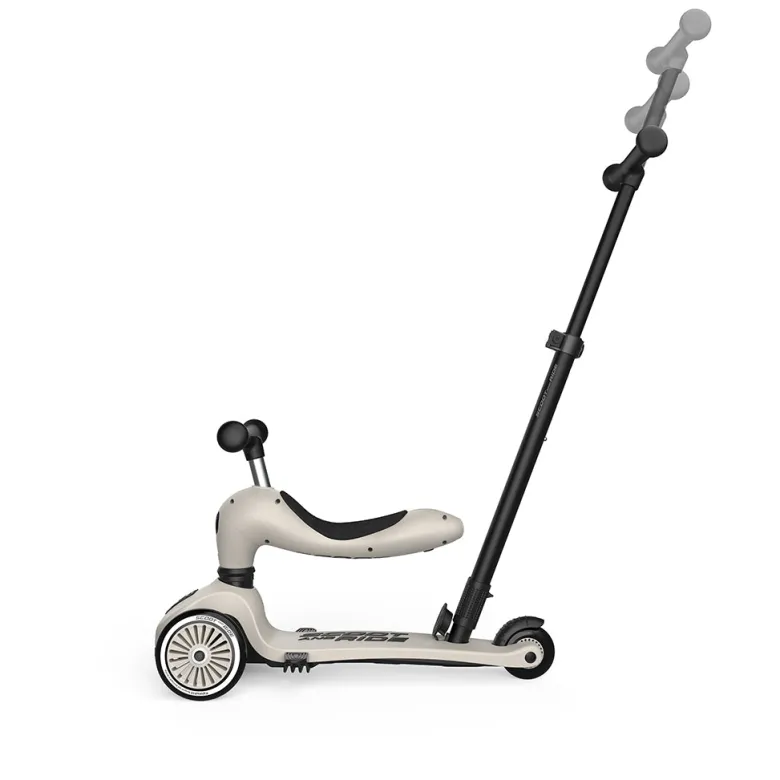 Scoot and Ride, Highway Kick 1, Push & Go Scooter with Push Bar - Ash