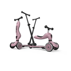 Scoot and Ride, Highway Kick 1, Push & Go Scooter with Push Bar - Wildberry