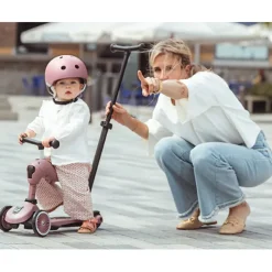 Scoot and Ride, Highway Kick 1, Push & Go Scooter with Push Bar - Wildberry
