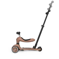 Scoot and Ride, Highway Kick 1, Push & Go Scooter with Push Bar - Mocha