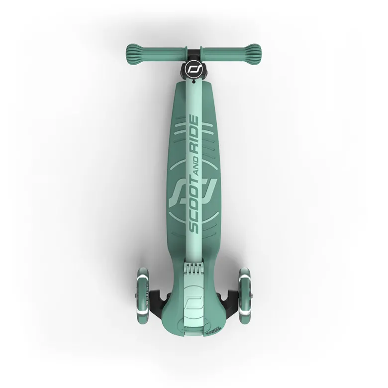 Scoot and Ride Highway Kick 3S, Kick Scooter – LED Forest