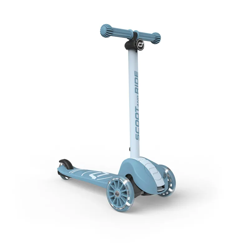 Scoot and Ride Highway Kick 3S Scooter - LED Steel
