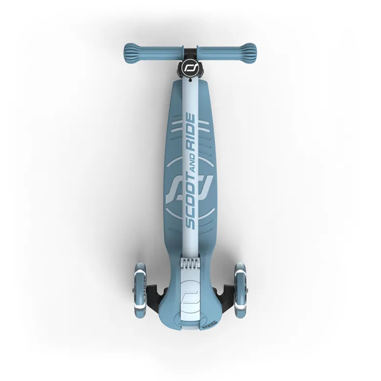 Scoot and Ride Highway Kick 3S Scooter - LED Steel
