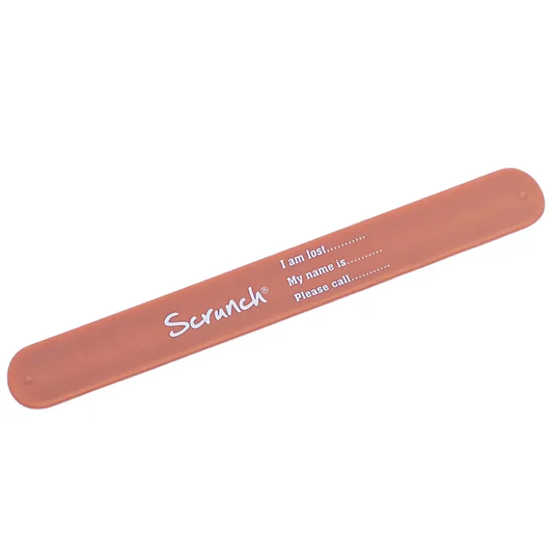 Scrunch ID Bracelet for Names – Coral