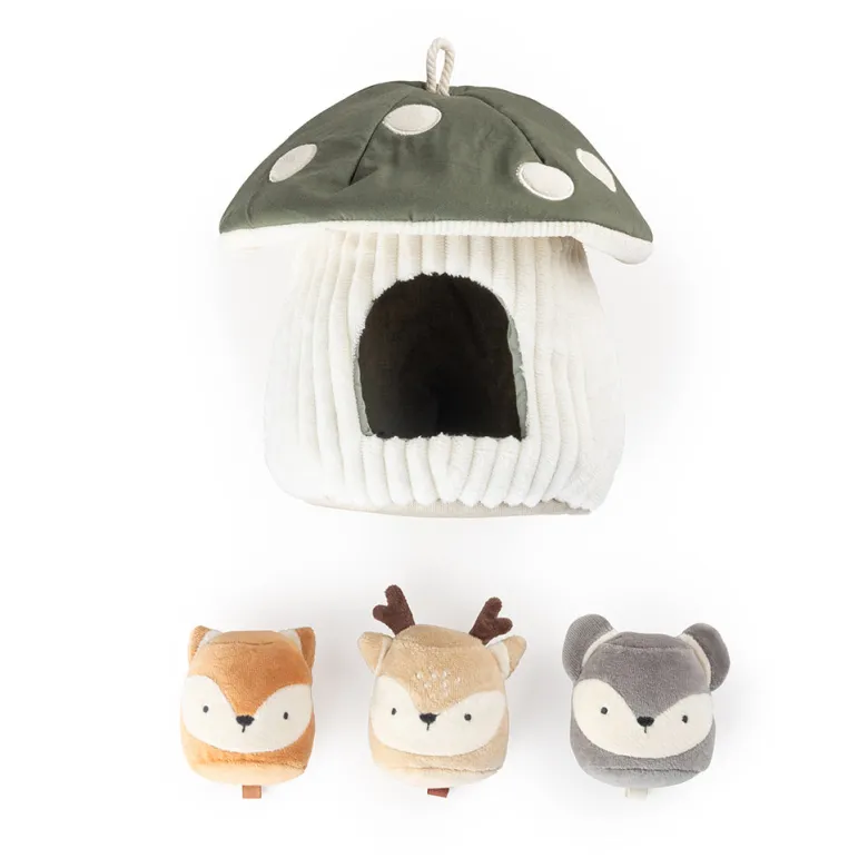 Sebra Activity Toy, Hide and Seek, Mushroom - Green