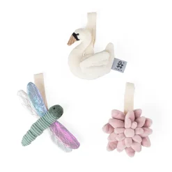 Sebra Activity Toys, Set of 3: Flower, Dragonfly, Swan