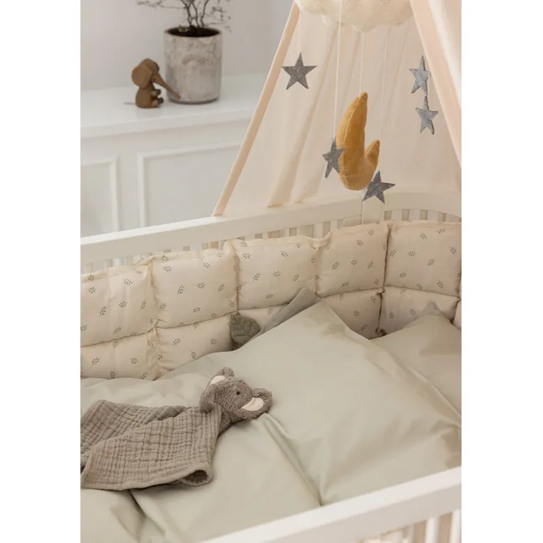 Sebra Baby Bedding, Organic - Mist Green