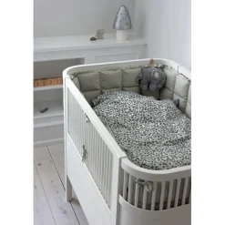 Sebra Baby Bedding, Organic - Blue Olive
