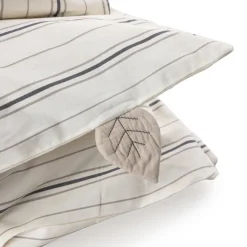 Sebra Baby Bedding, Organic - Cream Stripe